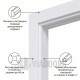 Интериорна врата MDF бяла 80x201 см – боядисан модел с лаково покритие, пълен комплект