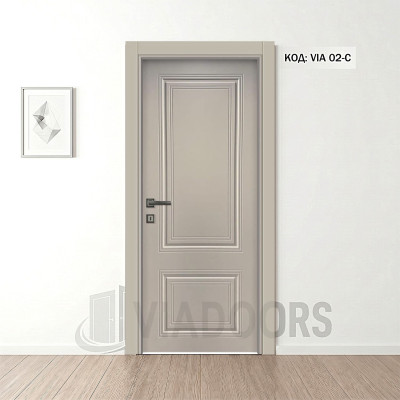 Интериорна врата MDF 12 мм капучино мат 70x201 см – лукс и по-тесни отвори, включен обков