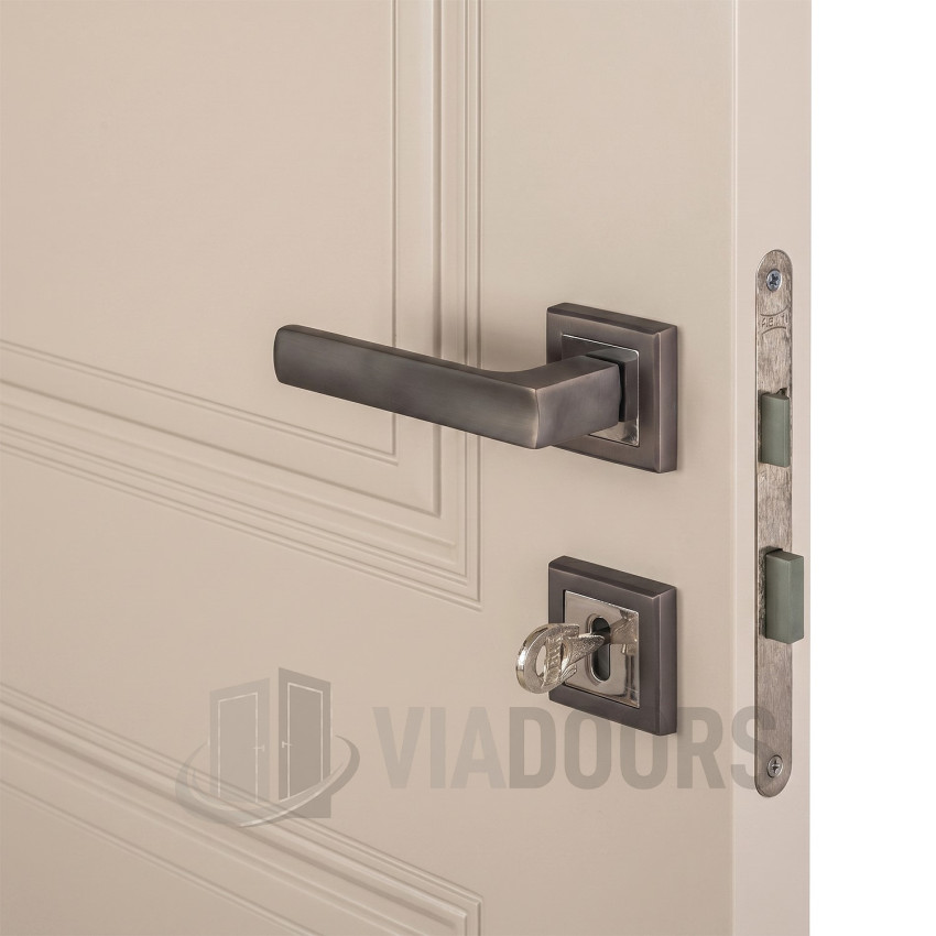 Интериорна врата MDF 12 мм капучино мат 70x201 см – лукс и по-тесни отвори, включен обков