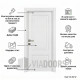 Боядисана интериорна врата MDF бяла 70x201 см – лукс за компактни помещения, пълен комплект