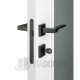 Интериорна врата MDF бяла меламин със стъкло 90x201 см – пълен комплект