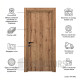 Интериорна врата MDF златен дъб антик 70x201 см – пълен комплект, компактен модел с натурална визия