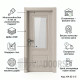 Интериорна врата MDF 12 мм със стъкло капучино мат 90x201 см – луксозен фрезован модел с включен обков