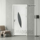 Интериорна врата MDF със стъкло избелен дъб 90x201 см – светъл модел с модерен дизайн