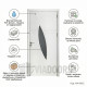 Интериорна врата MDF със стъкло избелен дъб 90x201 см – светъл модел с модерен дизайн