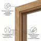 Интериорна врата MDF златен дъб 70x201 см – компактен модел, пълен комплект
