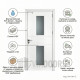 Интериорна врата MDF със стъкло бяла 90x201 см – модерен модел с изчистен дизайн