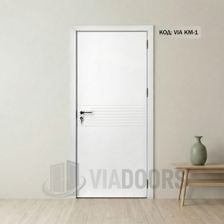 Интериорна врата MDF бяла 90x201 см – универсален модел за широки отвори