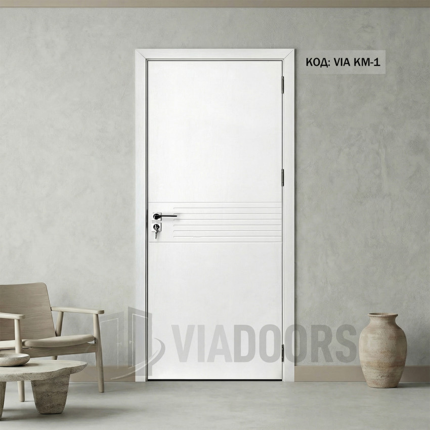 Интериорна врата MDF бяла 90x201 см – универсален модел за широки отвори