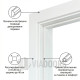 Интериорна врата MDF бяла 90x201 см – универсален модел за широки отвори