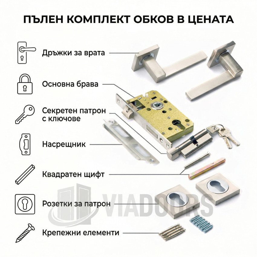 Интериорна врата MDF бяла 90x201 см – универсален модел за широки отвори