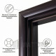 Интериорна врата MDF тъмен орех 80x201 см – стандартен размер, пълен комплект