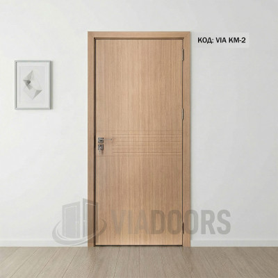 Интериорна врата MDF златен дъб 70x201 см – топъл дървесен декор за малки помещения
