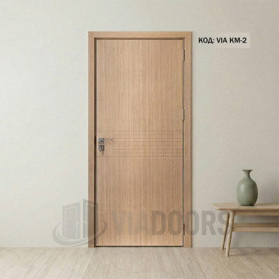 Интериорна врата MDF златен дъб 70x201 см – топъл дървесен декор за малки помещения