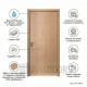 Интериорна врата MDF златен дъб 80x201 см – стандартен размер, пълен комплект