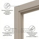 Интериорна врата MDF капучино 80x201 см – боядисан модерен дизайн, пълен комплект