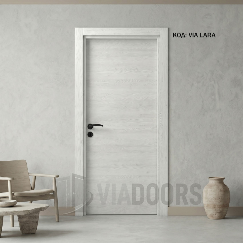 Интериорна врата MDF светъл дъб 70x201 см – компактно решение, включена каса и обков