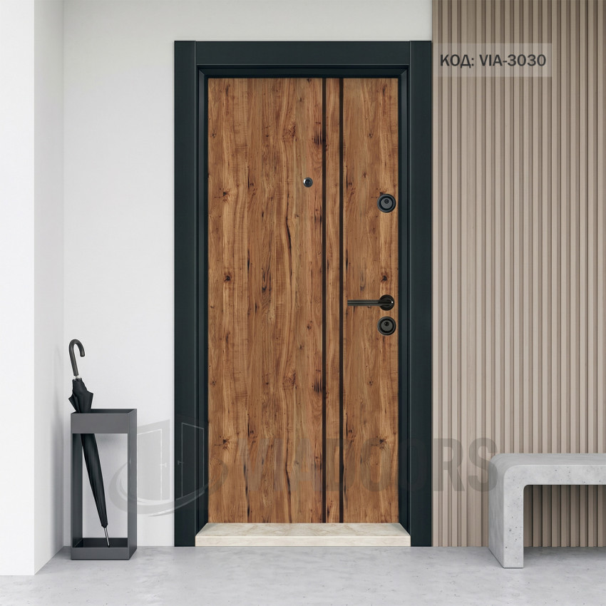 Външна блиндирана входна врата дъб антик 92x202 см – Outdoor модел с шумоизолация