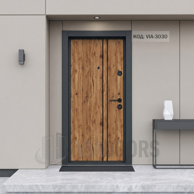 Външна блиндирана входна врата дъб антик 92x202 см – Outdoor модел с шумоизолация