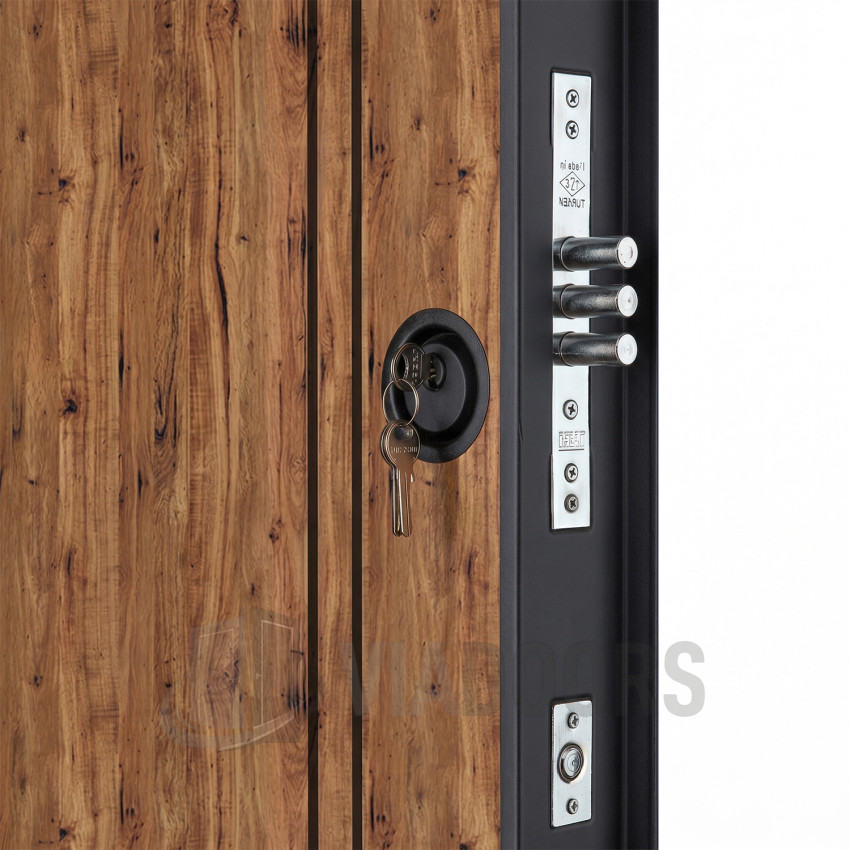 Външна блиндирана входна врата дъб антик 92x202 см – Outdoor модел с шумоизолация