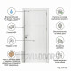 Интериорна врата MDF избелен дъб 90x201 см – светъл дизайн за широки отвори