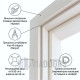 Интериорна врата MDF избелен дъб 90x201 см – светъл дизайн за широки отвори
