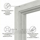 Интериорна врата MDF светъл дъб със стъкло 90x201 см – изчистен дизайн, пълен комплект